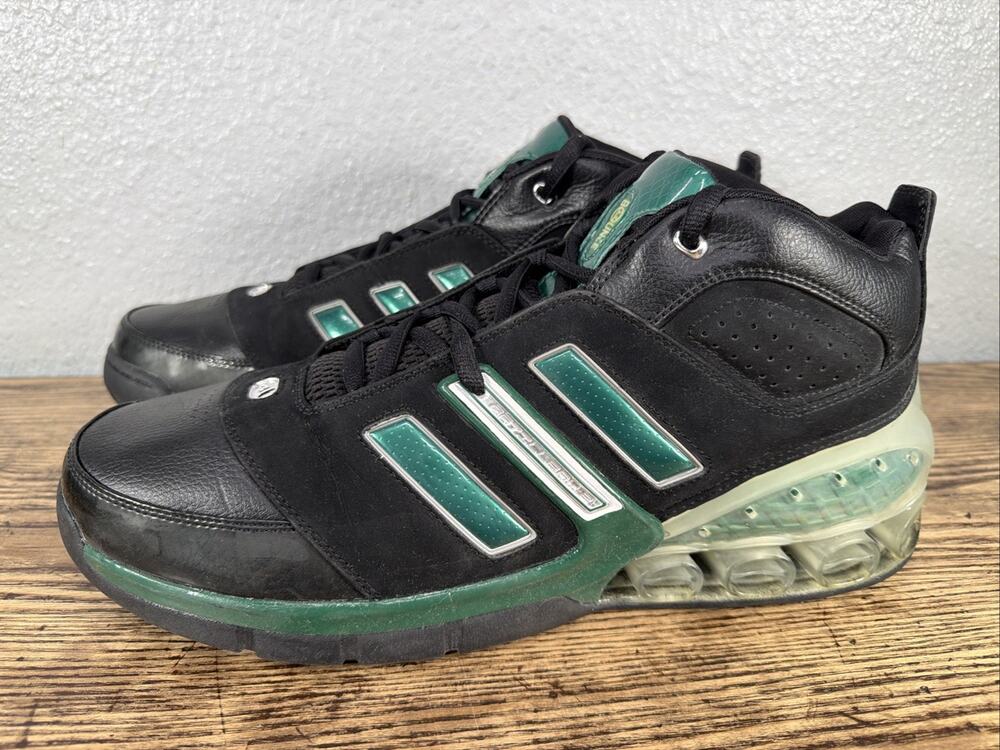 Adidas 2006 Artillery 2 Green Black Bounce Basketball Shoe Men's Size 13 EUC